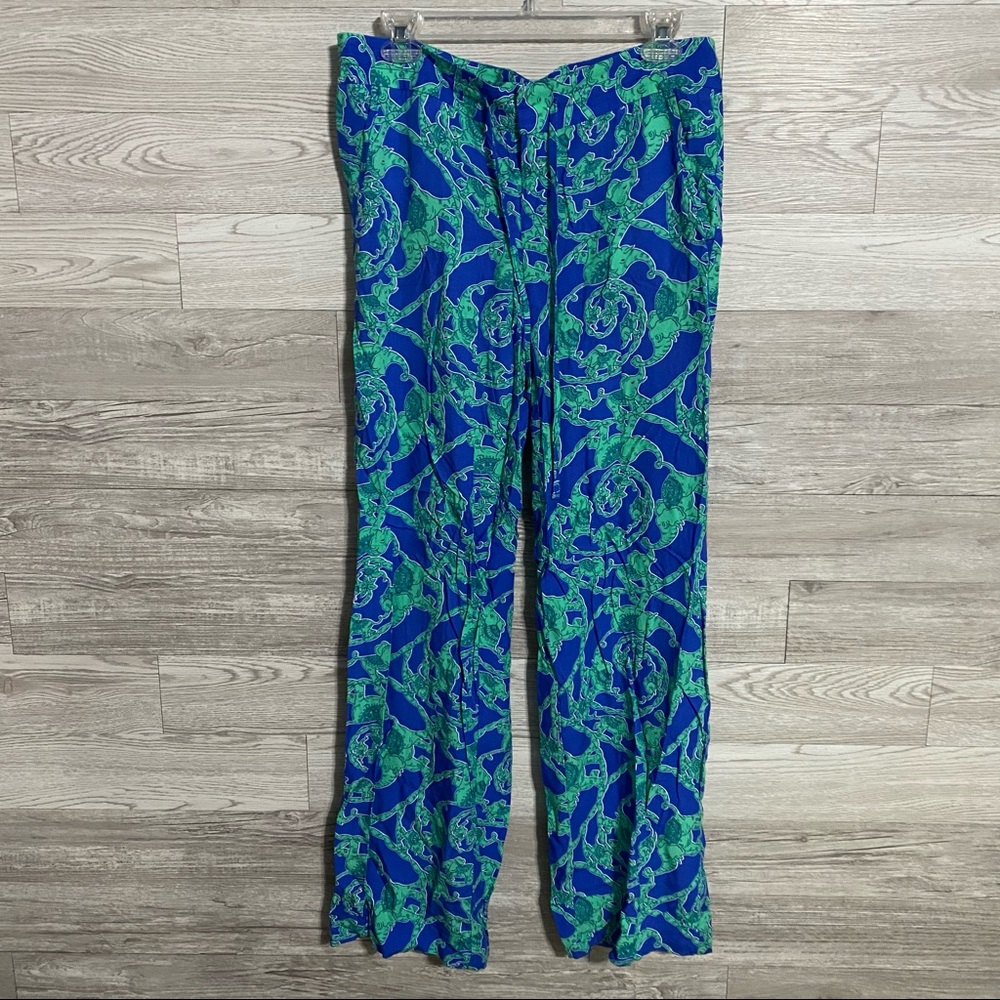 Lilly Pulitzer Elephant Printed Wide-Leg Pants🐘